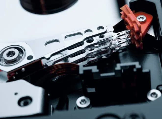 Hard drive interior